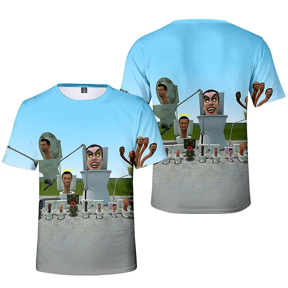 3d de manga corta para hombres y mujeres juego periférico skibidi inodoro inodoro impresión digital camiseta