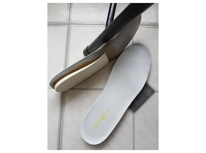 Autre Marque Elena Iachi - Luxe Sneakers zapatillas slip-on mocasín Tennis azul y suela blanca multico strass Blanco Multicolor 