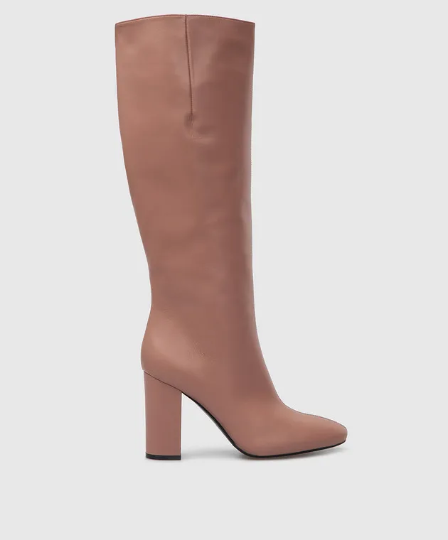Babe Pay Pls Pink leather boots