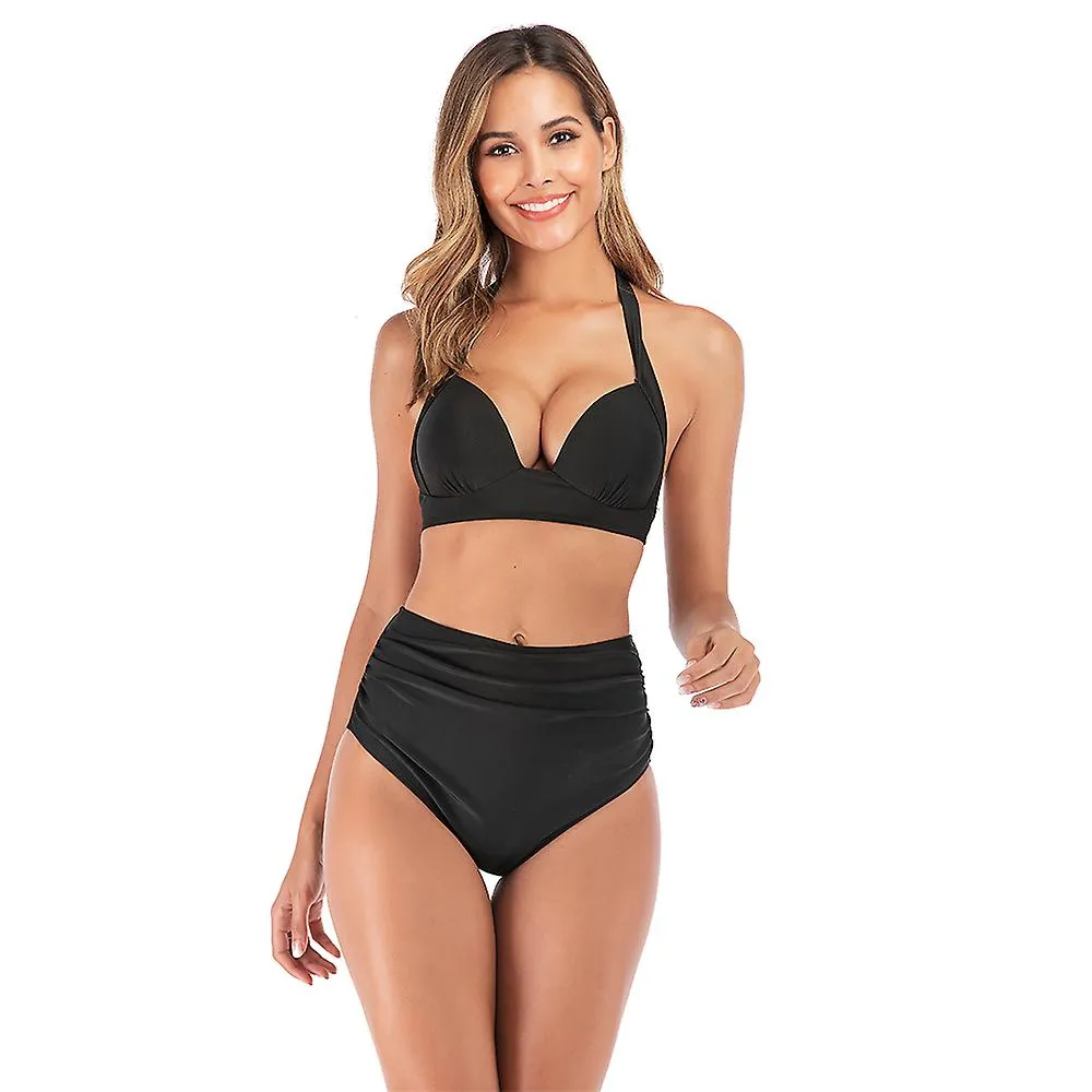 Bikinis de cintura alta para mujer Set Push Up Bikini Traje de baño de dos piezas Traje de baño Traje de baño