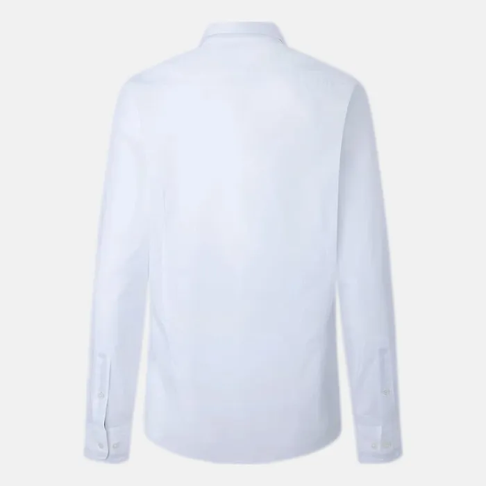 Camisa M/L Hackett – Shirt White Dobby Eng Str White