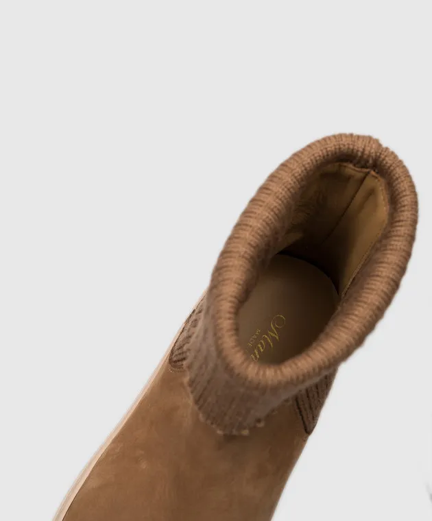 Enrico Mandelli Brown combination Chelsea boots