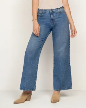 Jean wide leg con bolsillos funcionales