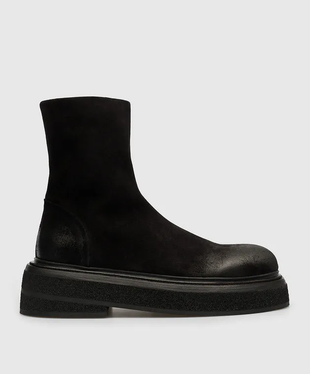 Marsell Zuccone Black Suede Boots