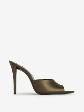 Saint Laurent Mules Goldie Satén