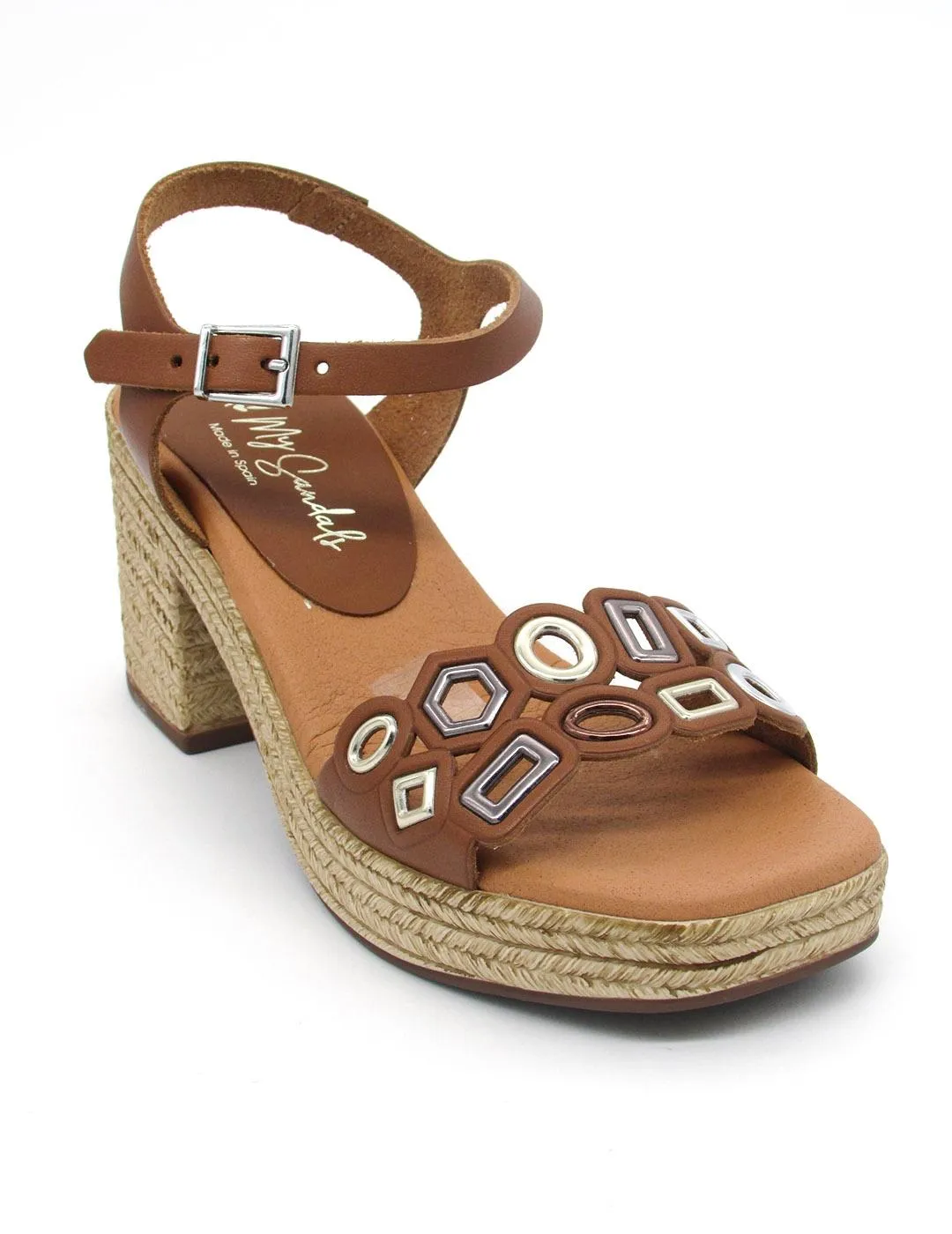 Sandalia 5232 Oh My Sandals cuero con tacón