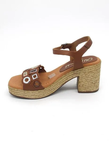 Sandalia 5232 Oh My Sandals cuero con tacón
