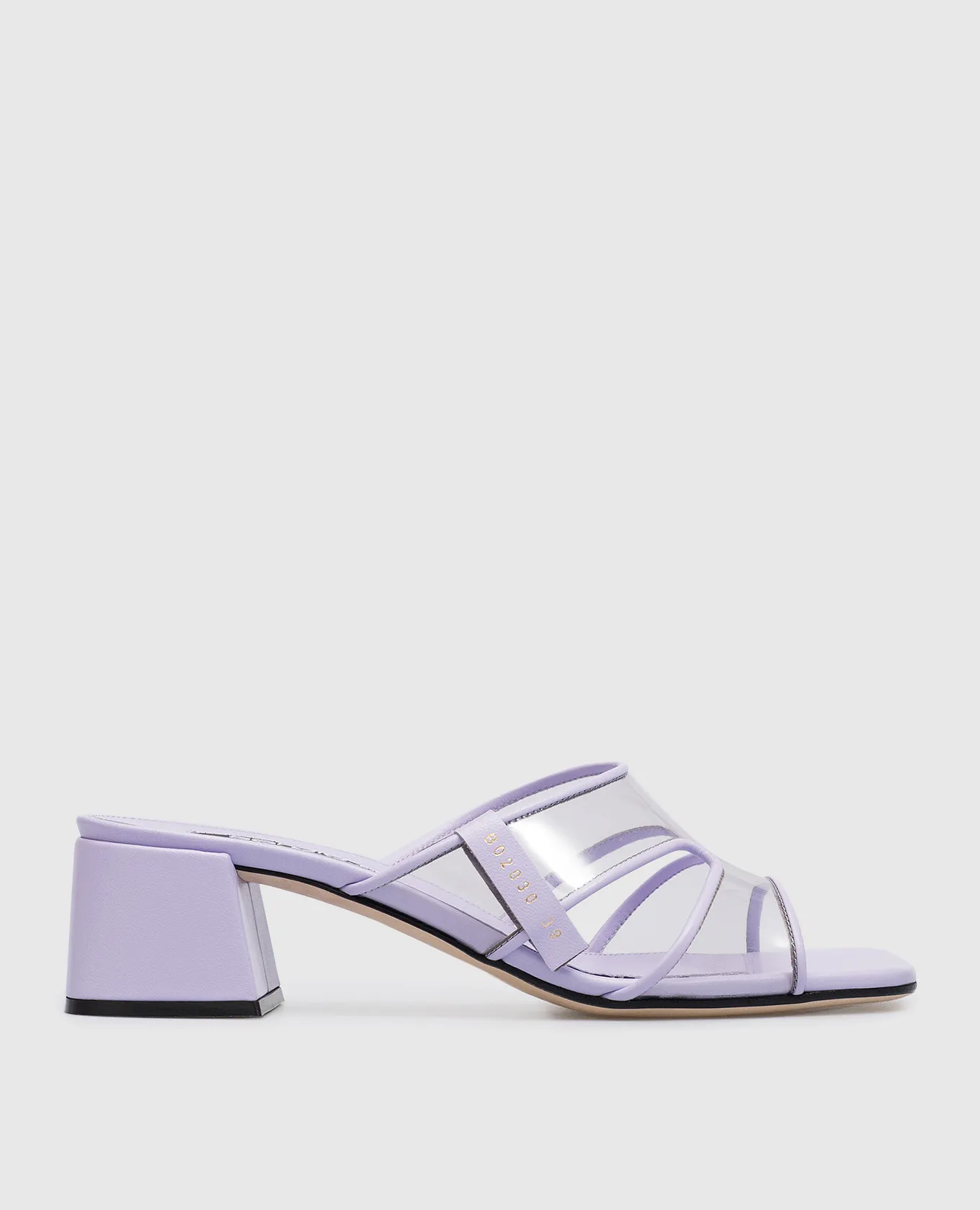 Sergio Rossi Purple Lunettes mules with transparent inserts