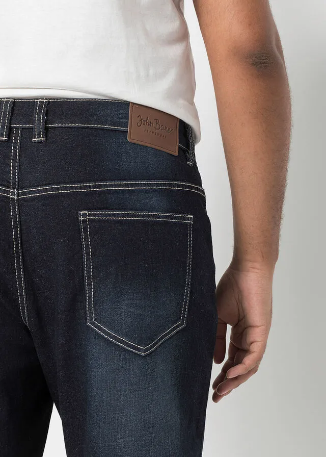 Vaqueros elásticos de corte regular y bootcut denim oscuro