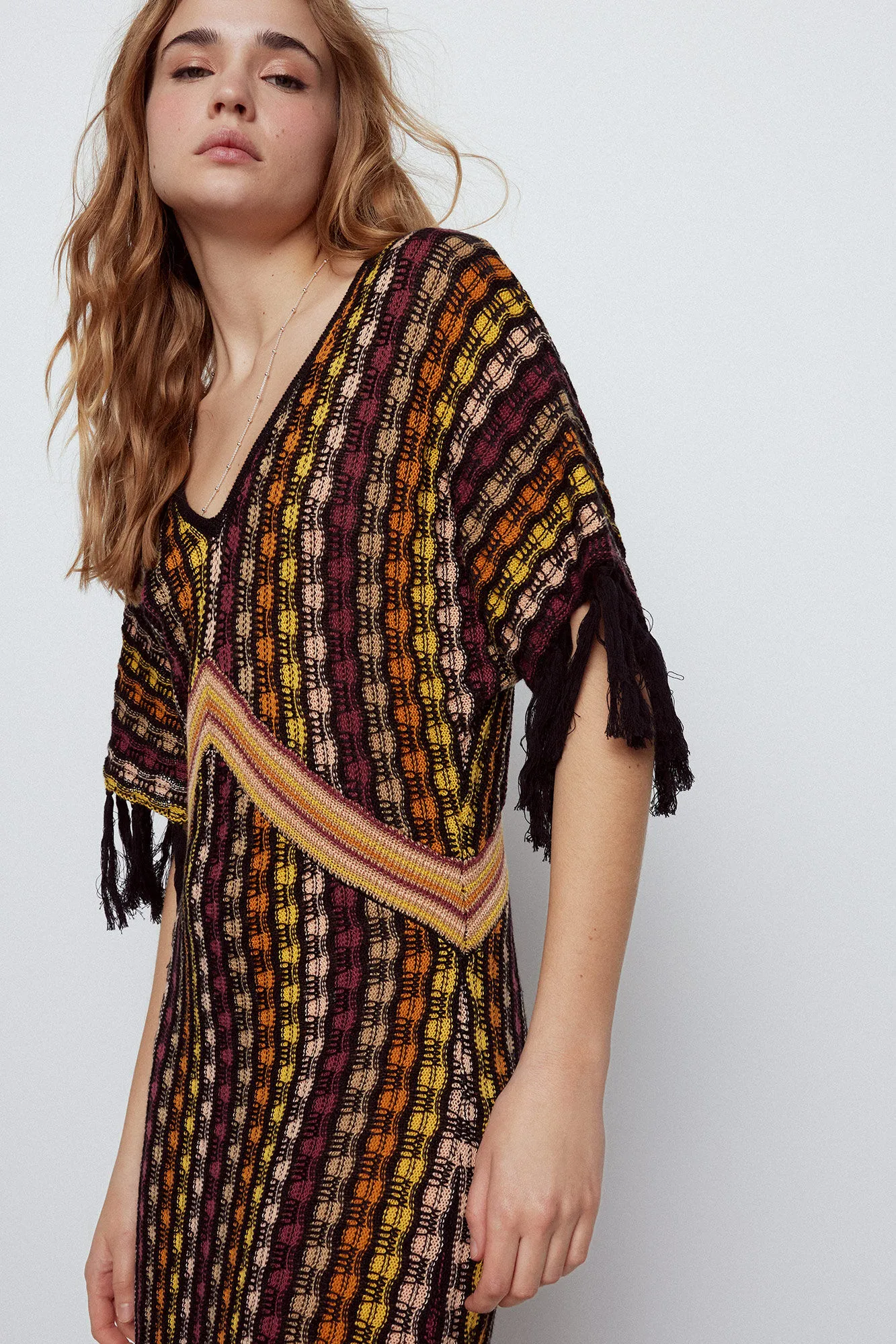 Vestido punto multicolor