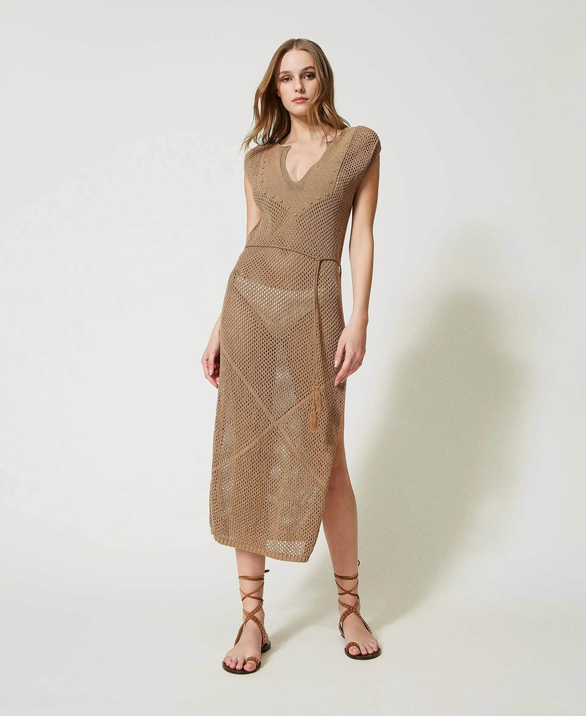 Vestido sin costuras de rejilla