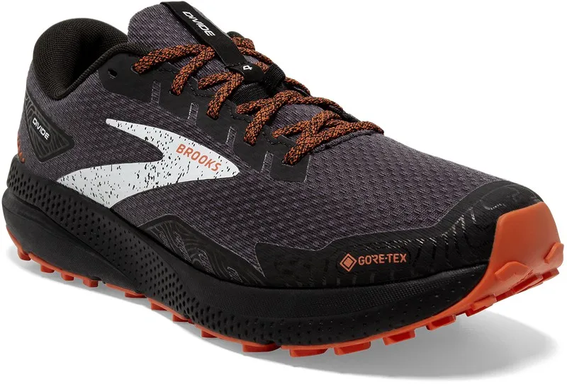 Zapatilla de running con GoreTex Brooks Divide 4 GTX Hombre Black/Firecracker/Blue
