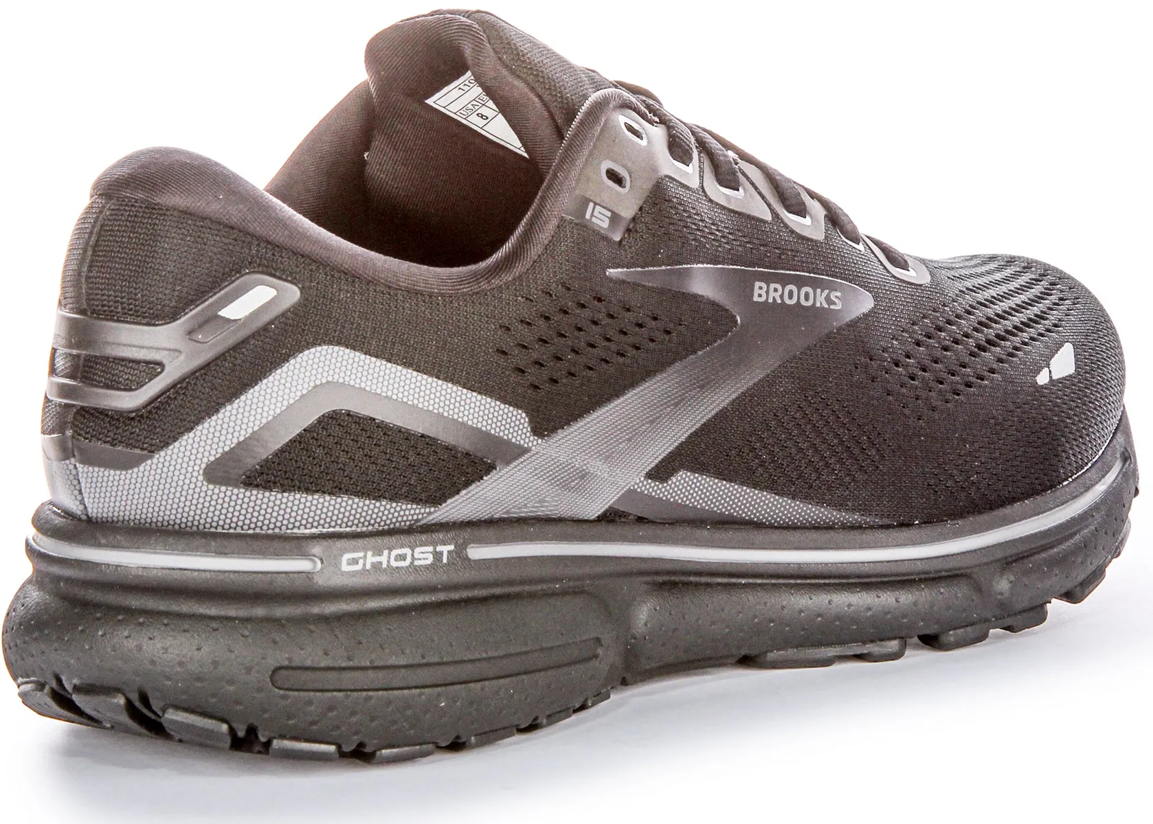 Zapatillas Brooks Ghost 15 de malla con soporte neutro y amortiguación suave para hombre en azul marino.